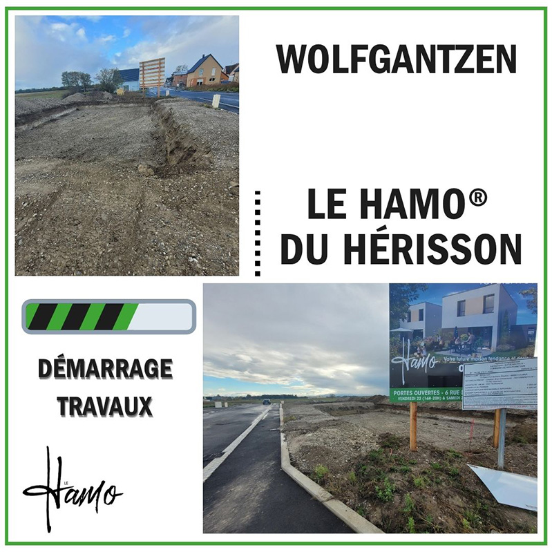 Démarrage travaux des maisons Hamo® à Wolfgantzen Kingersheim